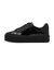 Sneakers met sleehak en lak (zwart)