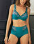 Gainette microfibre tulle brod&eacute; Caminata (&eacute;meraude)