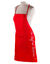 Effen schort met "Le chef en cuisine" borduursel (rood)