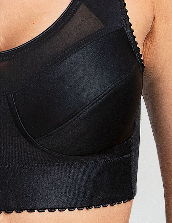 Soutien-gorge grand maintien bonnets souples Cotton Simplex - sans armatures (noir)