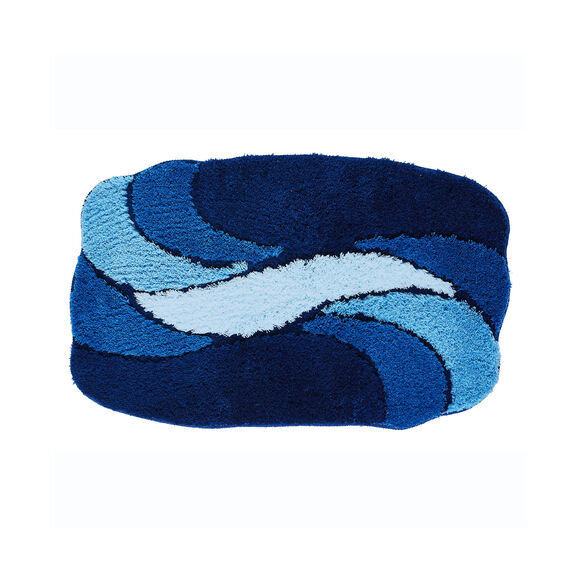 Tapis de bain pétales (bleu)