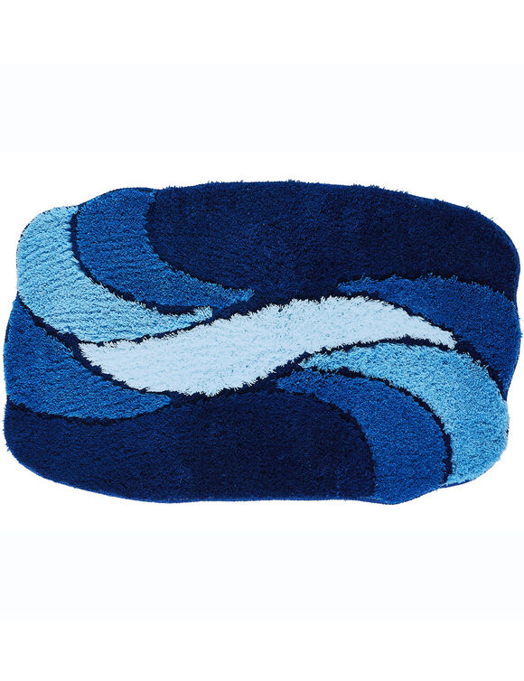 Tapis de bain p&eacute;tales (bleu)