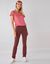 Pantalon droit stretch uni (chocolat)