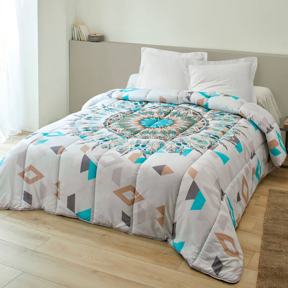 Couette microfibre imprimé Attrape-rêves 400 g/m² (bleu)