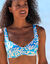 Bikinibeha met beugels Linao - balconnetmodel (turkoois / ecru)