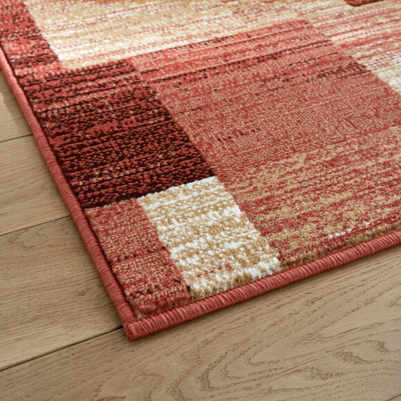 Tapijt met patchwork-motief (terracotta)