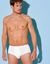 Open slip met hoge taille - set van 2 (wit)