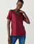 T-shirt col rond manches courtes (bordeaux)