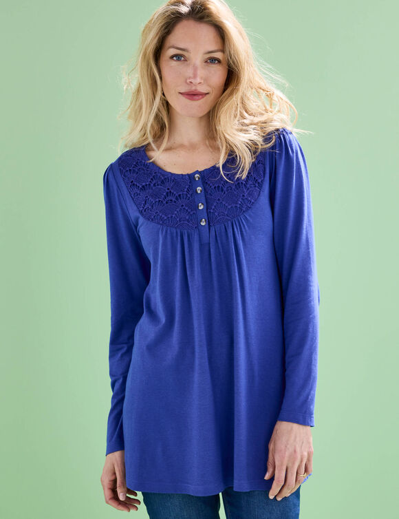 Tunique macramé manches longues (iris)