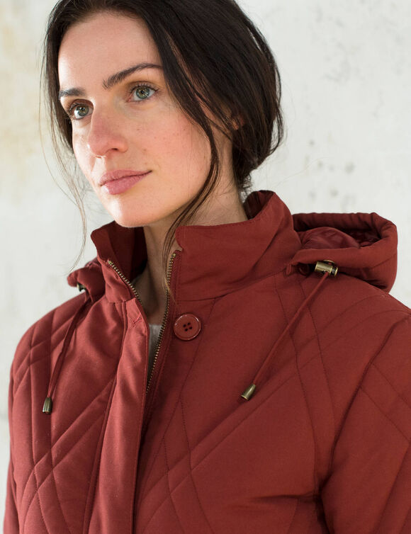 Parka matelass&eacute;e microfibre (terracotta)