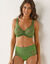 Culotte microfibre et dentelle stretch forme maxi taille haute "Limbara" - lot de 2 (vert)