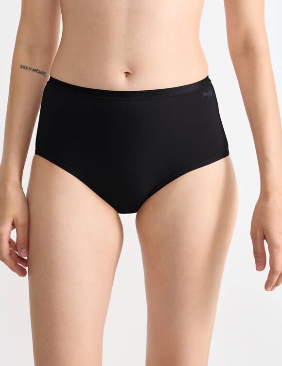 Culotte maxi « Go Daily Cotton» coton stretch - 2+1 (noir)