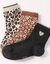 Chaussettes fantaisie motif léopard - lot de 3 (grijs + karamel + beige)