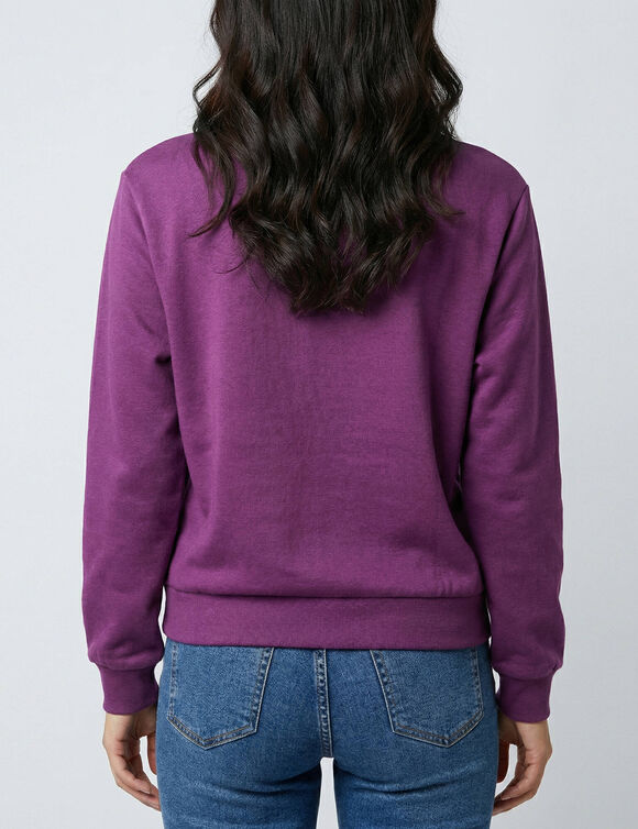 Sweat molleton uni (raisin)