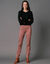 Pantalon sculptant, ceinture ventre plat (praline)