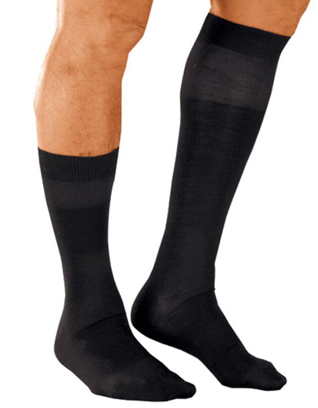 Sokken in fil d'Ecosse met masserend effect - set van 2 paar, zwart, hi-res