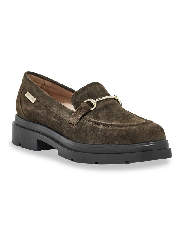 Mocassins cuir SLOANA (kaki)
