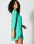 Effen strandtuniek met 3/4-mouwen (groen)