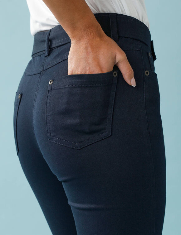 Pantalon droit, Sp&eacute;cial Petites (marine)