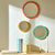 Miroir rond coloré - lot de 3 (jaune/corail/vert)