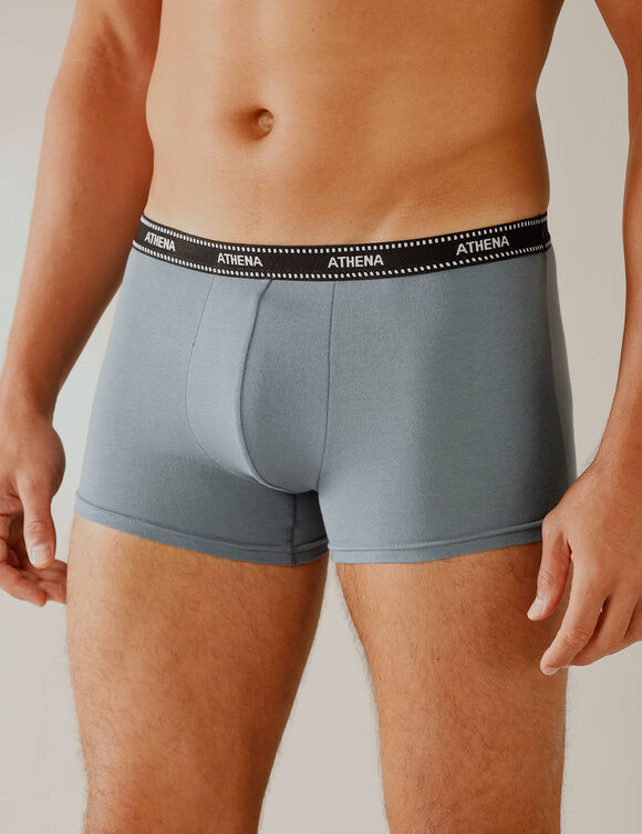 Lot de 3 boxers Ecopack (marine + noir + gris)