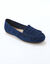 Soepele mocassins in microvezeltextiel (marine)