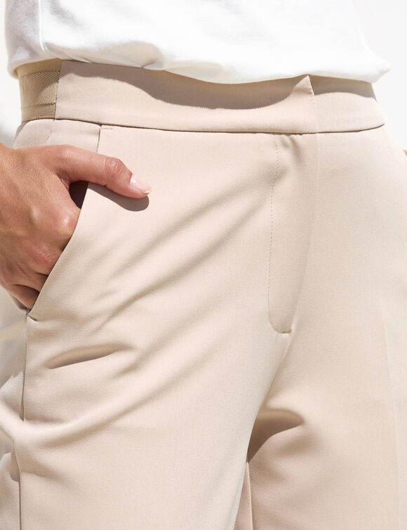 7/8-broek in slimmode, effen (zandkleur)