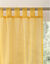 Effen voilegordijn met lussen (geel)