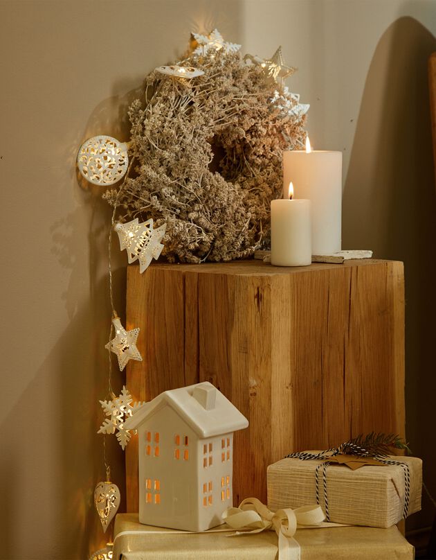 Guirlande lumineuse motifs Noël (gris)