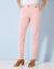 Pantalon chino stretch (rose poudr&eacute;)