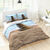 Linge de lit Zen en coton imprimé (bleu)