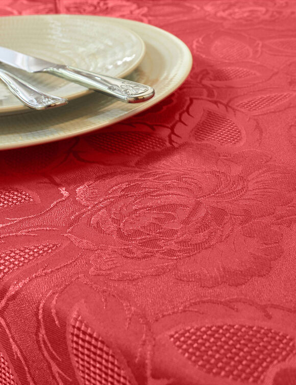 Jacquard tafellaken in damast (tomette)
