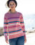 Pull marinière manches longues rayé (bois de rose / multicolore)