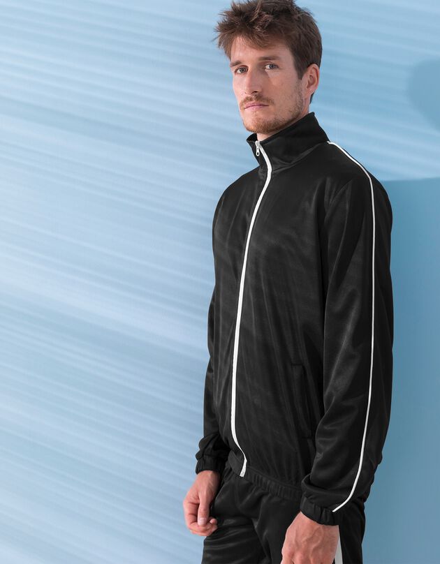 Veste sport microfibre zippée (noir)