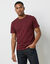 T-shirt col rond manches courtes - lot de 3 (bordeaux + marine + bleu)