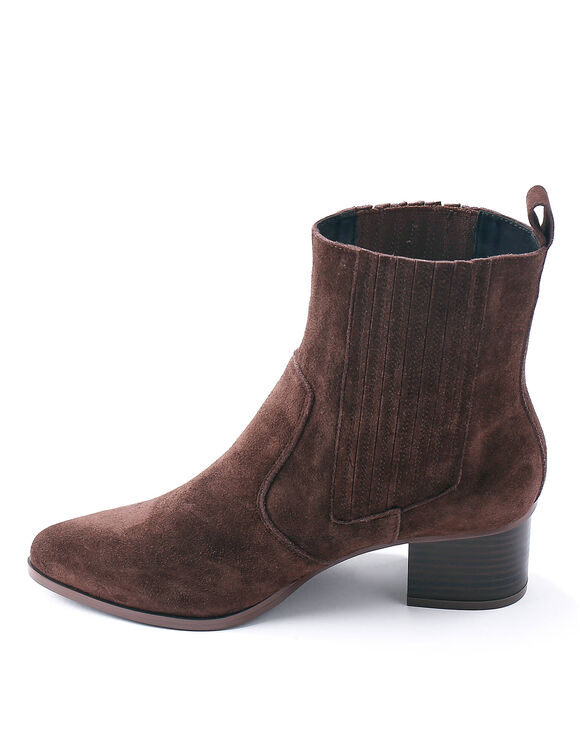 Westernlaarzen, leer (chocolade)