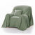 Effen sprei in zeildoekstof (eucalyptus)