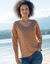 T-shirt imprim&eacute; pois en coton biologique(**) (noisette)
