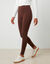Koudewerende legging met hoge taille (chocolade)