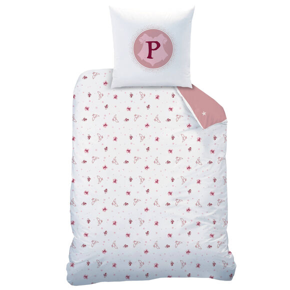 Parure de lit Hedwige Harry Potter® - coton (rose / blanc)
