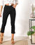 3/4-broek met elastische taille (zwart)