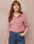 Gestreepte bloes met knoopsluiting (wit / rood)