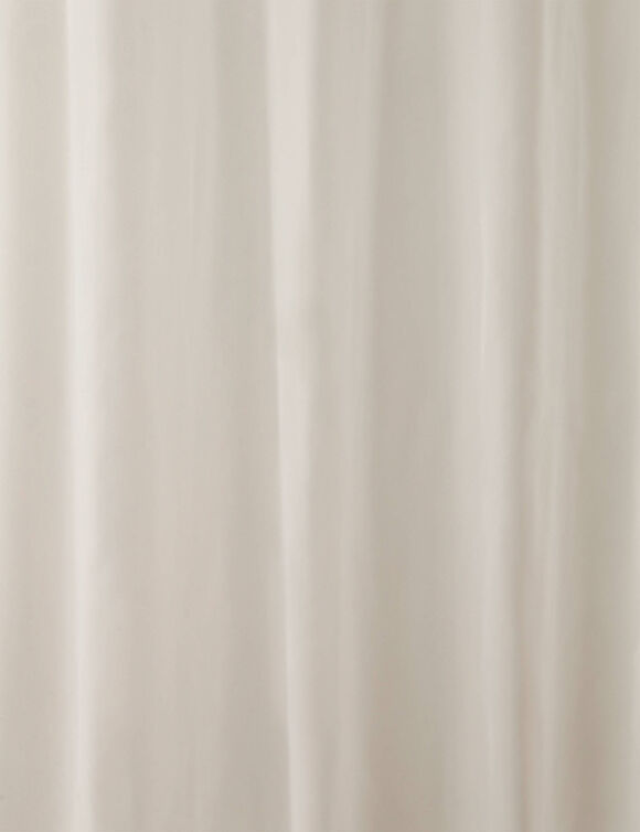 Effen voilegordijn met lussen (ivoorkleur)