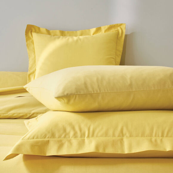 Effen bedlinnen in katoen (verbenageel)