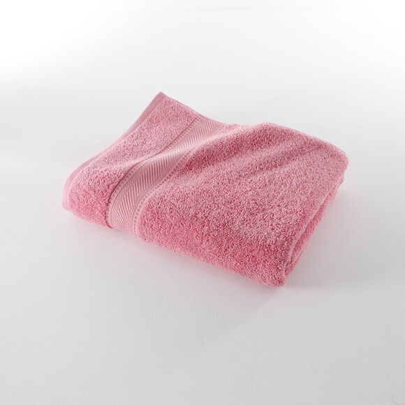 Collection serviettes de bain unies 540g/m2 confort luxe  (vieux rose)