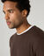 Pull col rond 80% laine (marron)