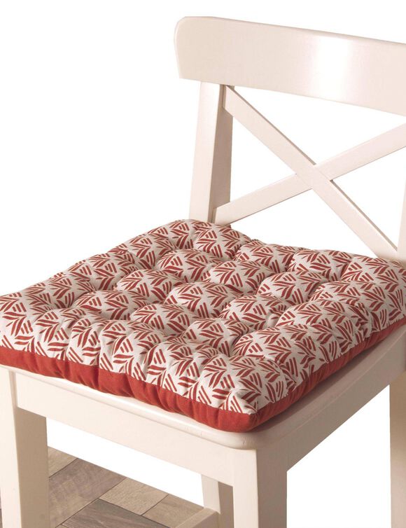 Galette de chaise réversible - lot de 2 (terracotta)