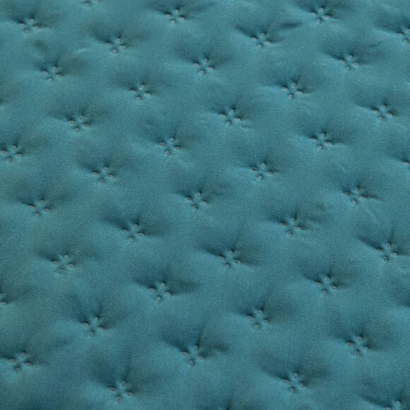 Protège-salon antiglisse microfibre matelassé (vert canard)