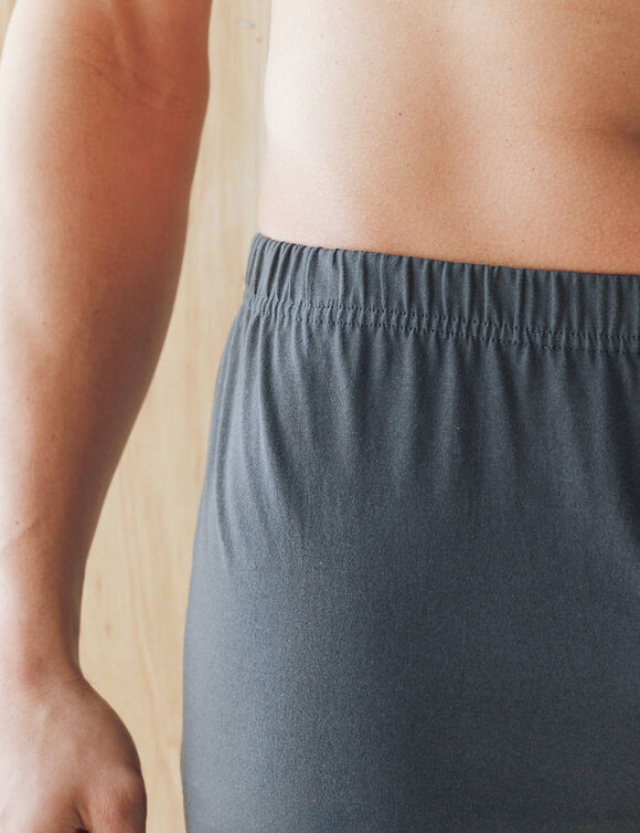 Short pyjama coton uni (anthracite)