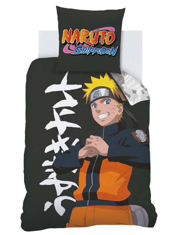 Parure de lit Naruto® coton (noir / orange)